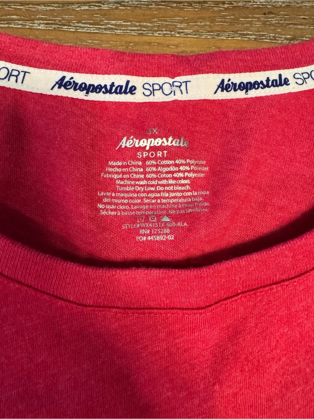 Aeropostale Hot Pink AERO 1987 Floral Logo Short Sleeve Tee